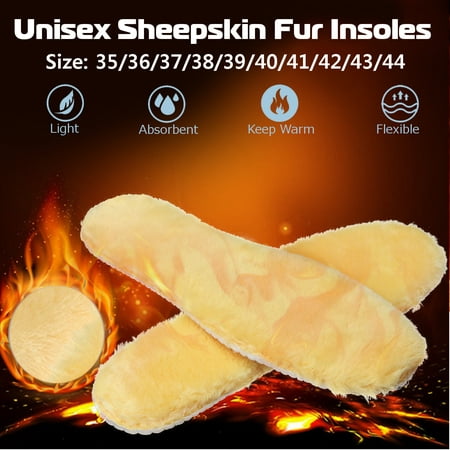 1 Pair Unisex Warm Artificial Sheepskin Fur Pads Insoles Replacement For Boots Shoes Rainboots Women Men Thickness 3cm 1.18
