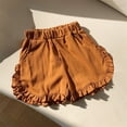 thumbnail image 2 of Ruyang Toddler Girls Ruffles Shorts Pants Kids Baby Workout Fashion Skirt Shorts Summer Beach Sports Shorts Pull on Shorts, 2 of 9