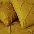 thumbnail image 6 of Chezmoi Collection Sydney 7-Piece Pinch Pleat Comforter Set, Lightweight Pintuck Bedding for All Season, King, Mustard Yellow, 6 of 9