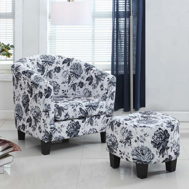 picture Floral Armchair With Ottoman walmart