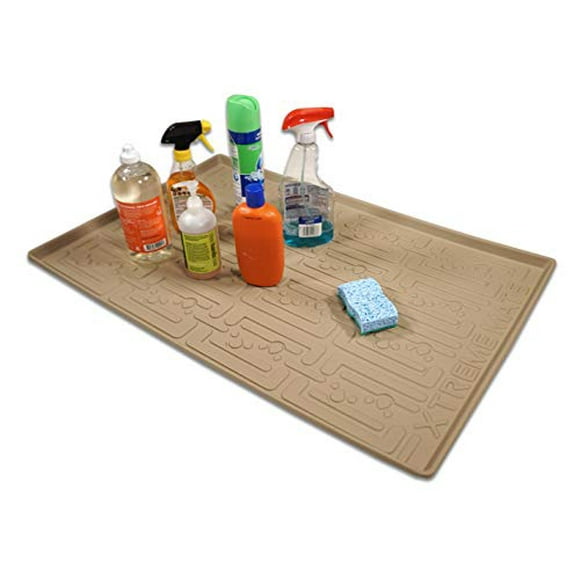Xtreme Mats Under Sink Kitchen Cabinet Mat, 33 5/8 x 21 7/8, Beige