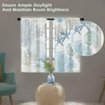 thumbnail image 6 of Summer Seashell Coral Kitchen Curtains, Starfish Underwater Vintage Short Window Curtains Set of 2, Window Treatment Tier Curtains for Kitchen Over Sink Bathroom Dining Room Decor (26x36 Inch), 6 of 6