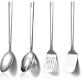 thumbnail image 1 of Utensilios Cocina Acero Inoxidable 4 Piezas Cuchara Ranurada Espátula Sólida Resistente Corrosión Lavavajillas Hogar, 1 of 5