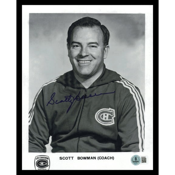 Scotty Bowman Autographed 8x10 Photo Montreal Canadiens Beckett BAS QR #BS30601