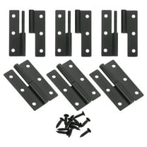 Uxcell 6Pcs Lift Off Hinge, 2.5" Detachable Lift Off Hinges Right Handed, Black
