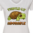 thumbnail image 4 of Inktastic Turtle-ly Adorable Cute Turtle Women's V-Neck T-Shirt, 4 of 5