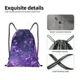 thumbnail image 4 of Zufioo Purple Bubble Abstract Art Sports Cinch Sack Gym String Bags Machine Washable Heavy Duty String Backpack for Men Women-Small, 4 of 6