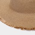 thumbnail image 3 of ZHOGXU Women's Straw Hat ​Solid Color Wide Brim Lace Up Bohemian Fashion Comfortable Summer Sun Cap For Holiday Vacation Beach,Khaki,One Size, 3 of 9