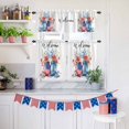 thumbnail image 6 of Independence Day Kitchen Curtains Valances 3 Piece Set, Welcome Flowers Butterfly Rod Pocket Tier Curtain and Valance Drapes for Small Window 24 Inch Length for Bedroom Cafe, 6 of 9