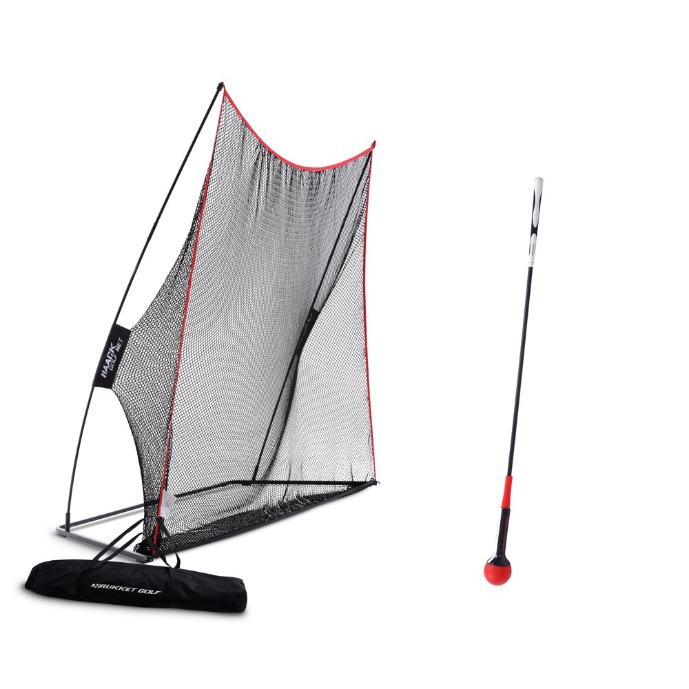 Rukket Haack Golf Net 3pc Bundle with Flexible Golf Swing Plane Tempo