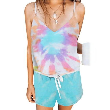 

Summer Sleepwear Women Lingerie Pajamas Cami and Shorts Set Nightwear Suit New