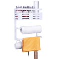 thumbnail image 3 of Cateissary Estante de refrigerador multifuncional blanco, estante de pared lateral para lavadora de horno microondas de hierro forjado, estante Cocina y Comedor Blanco L Cateissary HA027024-02, 3 of 6
