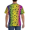thumbnail image 2 of Rocae Animal Paw Rainbow for Men's Moisture-Wicking Crew Tee - T-Shirt for Sports, Outdoor Activities, and Casual WearMedium, 2 of 9