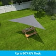 thumbnail image 2 of Coolaroo Ready to Hang Outdoor Sun Shade Sail Triangle 90% UV Block Protection for Backyard, Garden, Patio, Playground, 11'10" Triangle, Steel, 2 of 7