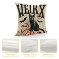 thumbnail image 4 of Halloween Decor Pillow Covers Black Cat/Pumpkin Pattern Pillow Case with Happy Halloween/Trick or Treat Quote Decorative Pillow Cushion Cover, 4 of 5