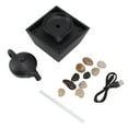 thumbnail image 2 of Desktop Water Fountain, Battery Power Supply Floating Teapot Waterfall Tabletop Decoration Relaxation Compact with Stones for Bedroom, 2 of 8