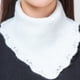 thumbnail image 4 of Cuello alto de invierno para mujer, cuello falso falso de punto acanalado a rayas, desmontable para bufanda triangular, cuello elástico a prueba de viento, 4 of 5