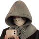 thumbnail image 4 of Gorro cálido de otoño e invierno del sur, bufanda de moda para mujer, gorro de lana con protección para las orejas de punto integrado, 4 of 6