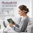 thumbnail image 5 of Kimhost Bone Conduction Headphones Bluetooth 5.3, IP68 Waterproof Open Ear Headphones with 32GB MP3 Player, 8H Playtime, Magnetic Charging, Quick Pairing for Sports Swimming - Pink, 5 of 6