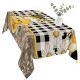 thumbnail image 2 of Yellow Gnomes Table Cloth Waterproof Tablecloths, Vintage Buffalo Plaid Black Bee Daisy Tablecloth Dining Table Cover for Kitchen Party Tabletop Outdoor, Rectangle Tablecloth 54x108 Inch, 2 of 9
