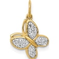 thumbnail image 1 of 14K Yellow Gold Diamond Butterfly Charm Made In India pm5211-004-ya, 1 of 5