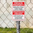 thumbnail image 4 of BTFSigns Bilingual 3 Pack 16" x 24" Private Property Hunting, Fishing, Trapping or Trespassing is Strictly Forbidden Warning Sign, 4 of 7