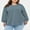 Blue, variant on DOKOTOO Plus Size Sweatshirts for Women Long Sleeve V Neck Oversized Drop Shoulder Solid Pullover Tops(1X-5X)