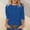 *Blue, variant on Women's Sparkling 3/4 Sleeve Tee,Casual Shirts Crew Neck Glitter for Elegant Evening Beige,Womens Plus S