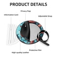 thumbnail image 4 of Fish 2pcs PU Leather Round Bag Tags Suitcase Handbag Tags with Privacy Cover and Name ID Tag for Travel Luggage, Handbags, Backpacks, School Bags, 4 of 6