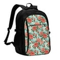 thumbnail image 1 of Balery Rose Flowers Mochila con carga USB para hombre y mujer - Mochila impermeable y antirrobo para laptop con puerto USB para viajes, trabajo, 1 of 7