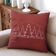 thumbnail image 4 of Red Christmas Snowman Winter Tree Throw Pillow Covers Beautiful Throw Pillow Case 2 Pack Fashion Pillowcase for Couch Sofa Bed Farmhouse, 4 of 7