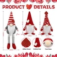 thumbnail image 3 of Set de 3 peluches de gnomos KnoMeko para decoración de San Valentín, 3 of 7