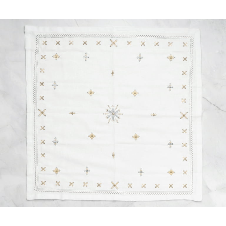 Vintage Yellow Linen Dinner Napkins with White Embroidered Dots - Set – In  The Vintage Kitchen Shop