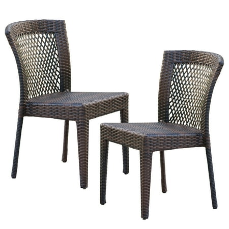 Dawn Outdoor Wicker Chairs (Set of 2)