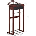 thumbnail image 7 of Proman Products Winston Wooden Clothes Valet Stand Organizer (Mahogany), 7 of 7