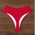 thumbnail image 6 of QTBIUQ Womens Bikini Swim Thong Bottom Briefs Solid Color High Cut Swimwear Swimsuit Bottoms, 6 of 6