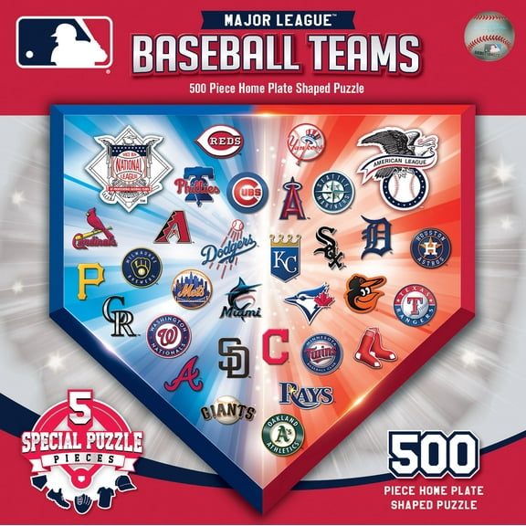 MasterPieces 500 Piece Shaped Puzzle - MLB Home Plate - 22.6"x22"