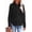 Black, variant on Women'S Button Down Shirts Long Sleeve Dress Shirt Collared Work Office Solid Blouses Corset Tops Black L