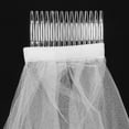 thumbnail image 2 of CIMAXIC 2PCS Rhinestone Tiara Crown Veil With Comb Elegant Design Rhinestone Ribbon Comb Crown Communion Veil,7.09"X6.3"X1.57", 2 of 5