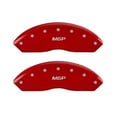 thumbnail image 3 of MGP 4 Caliper Covers Engraved Front & Rear MGP Red finish silver ch Fits select: 2004-2007 BMW 525 I, 3 of 6