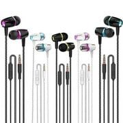 Kamon Earbuds Wired with Microphone, 5 Pack Wired Headphones with Powerful Heavy Bass, High Definition, Earphones Wired 3.5mm Jack (K1)