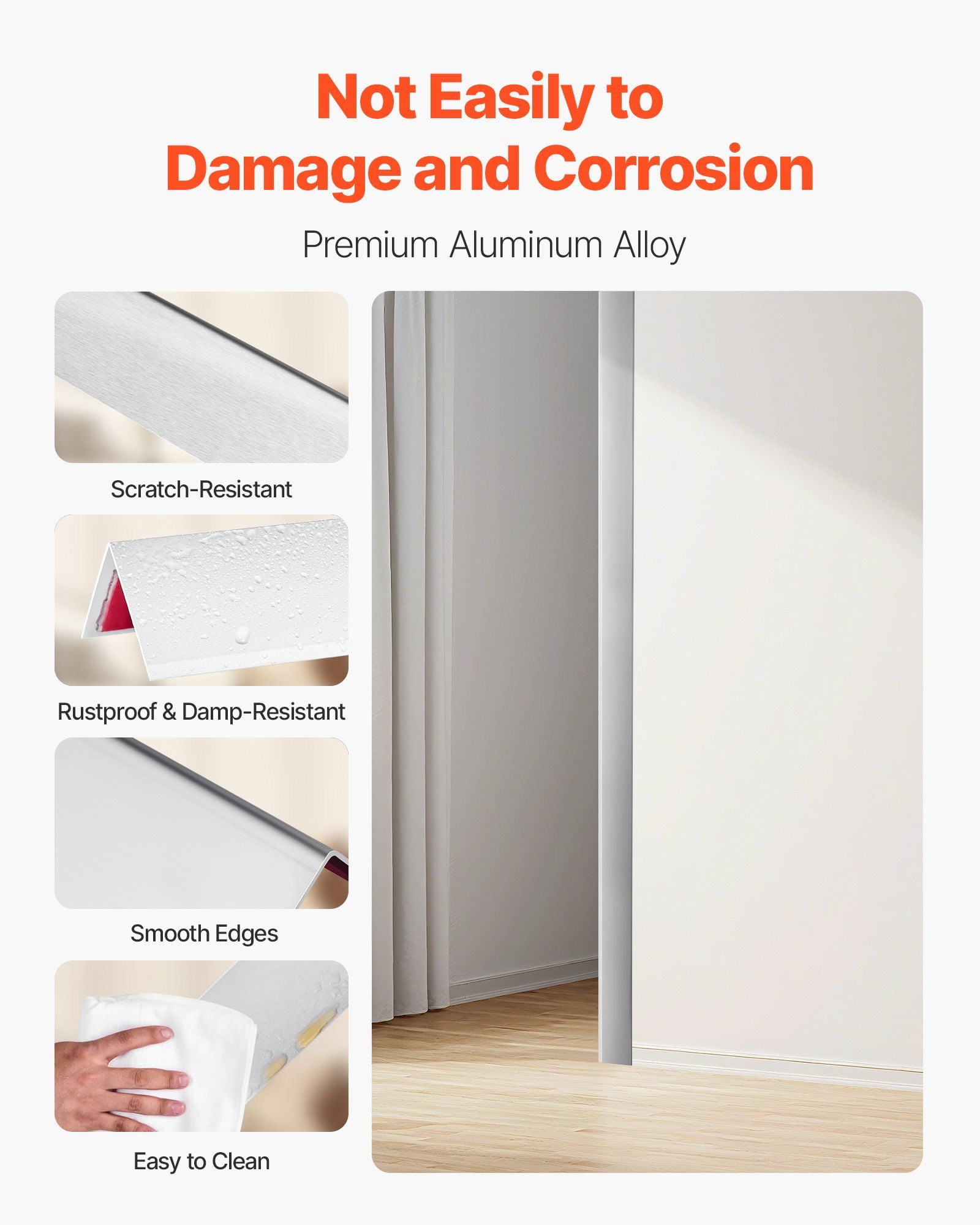 Metal Wall Corner Guards, 12-Pack Aluminum Alloy Edge Protectors, 2x2x48 Inches, 90-Degree Angle with 3M Adhesive Tape for Easy Peel-and-Stick Application