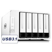 TerraMaster D5-300 USB3.1 (Gen1) Type C 5-Bay External Hard Drive Enclosure RAID Storage (Diskless)