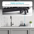 thumbnail image 6 of Home Zone Living Collapsible Dish Drying Rack with Angled Drain and Utensil Caddy, Small, 6 of 7