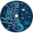 thumbnail image 1 of FMSHPON Merry Christmas Blue Xmas Christmas Tree Skirt Stand Mat for Holiday Party Decoration Indoor Outdoor 48 inches, 1 of 3