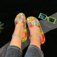 thumbnail image 1 of Sandalias planas con grafiti para mujer, zapatos informales con estilo informales de verano para playa personal Wmkox8yii hj789, 1 of 7