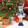 thumbnail image 5 of Adornos de muñecas de Navidad, decoración de tela de felpa de muñeco de nieve de Navidad, juguete de figura de pie de muñeco de nieve retráctil, 5 of 5