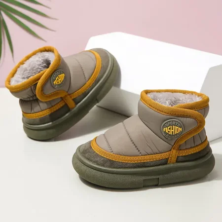 

GEDER-S1 Boys Casual Snow Boots Plush Thermal Comfortable Waterproof Boots With Platforms For Winter