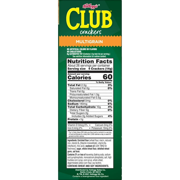 Club Crackers Nutrition