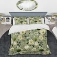thumbnail image 2 of Designart "Zen Garden Of Earthy Botanics" Green Plants Bedding Covert Set - Bohemian & Eclectic Bed Set With 2 Shams, 2 of 5